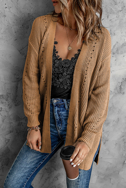 Khaki Long Sleeve Cardigan