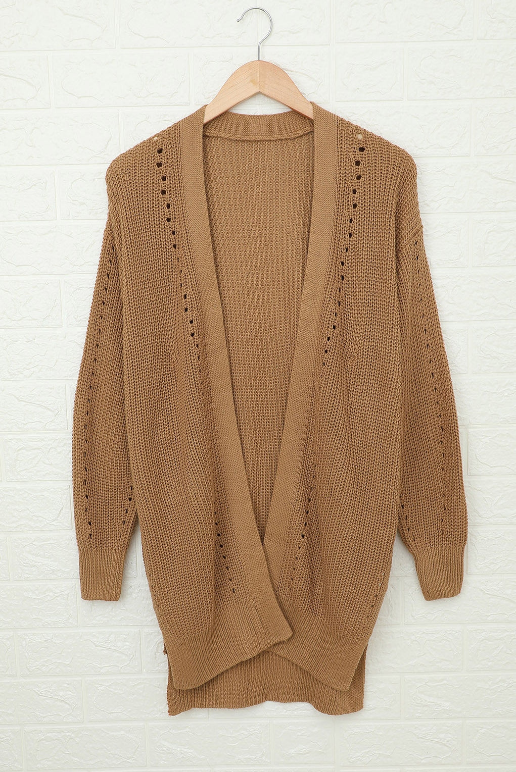 Khaki Long Sleeve Cardigan