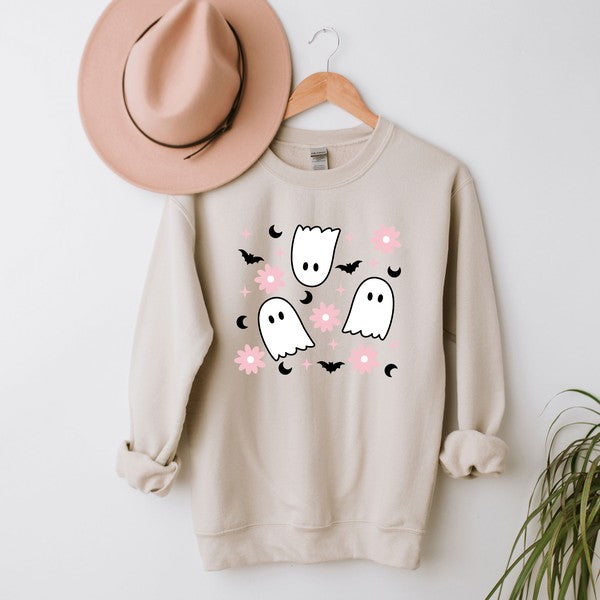 Ghost Flowers Graphic Sweatshirt