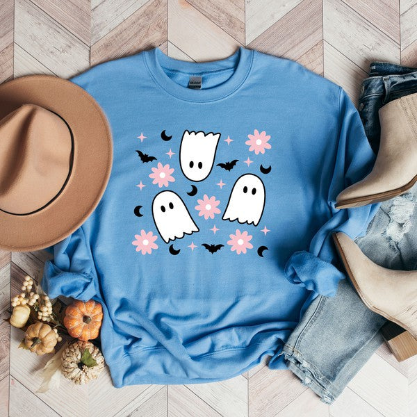 Ghost Flowers Graphic Sweatshirt