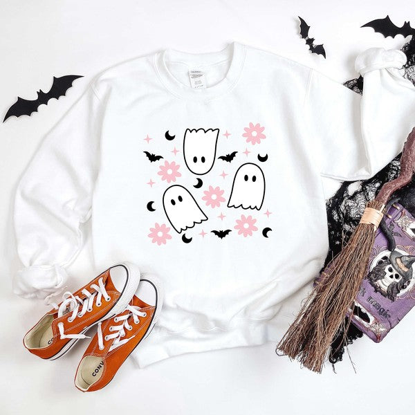 Ghost Flowers Graphic Sweatshirt