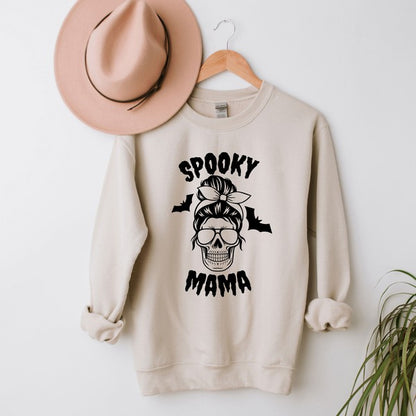 Spooky Mama Skull Graphic Sweatshirt