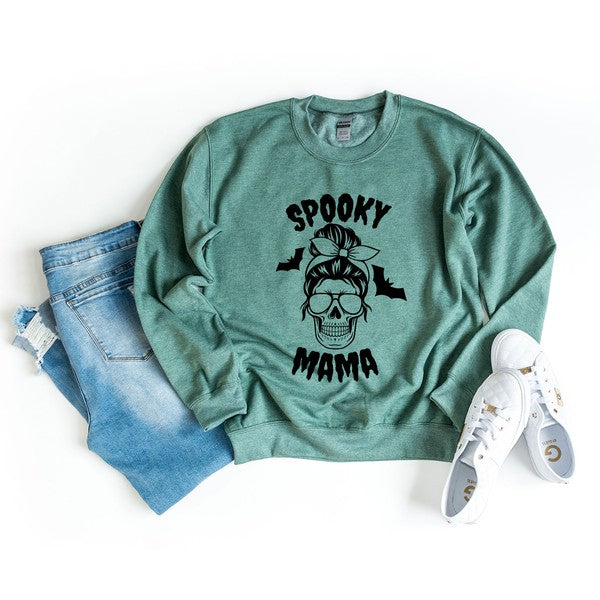 Spooky Mama Skull Graphic Sweatshirt