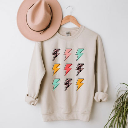 Lightning Bolts Graphic Sweatshirt