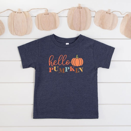 Cursive Hello Pumpkin Toddler Graphic Tee