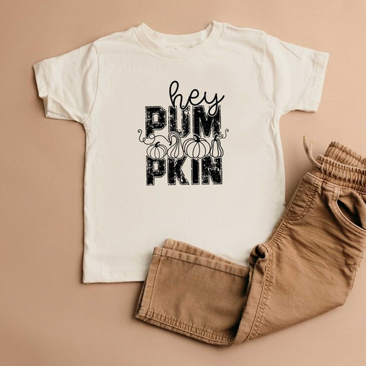 Hey Pumpkin Distressed Toddler Graphic Tee