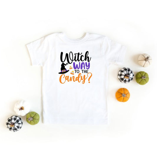 Witch Way To The Candy Toddler Graphic Tee