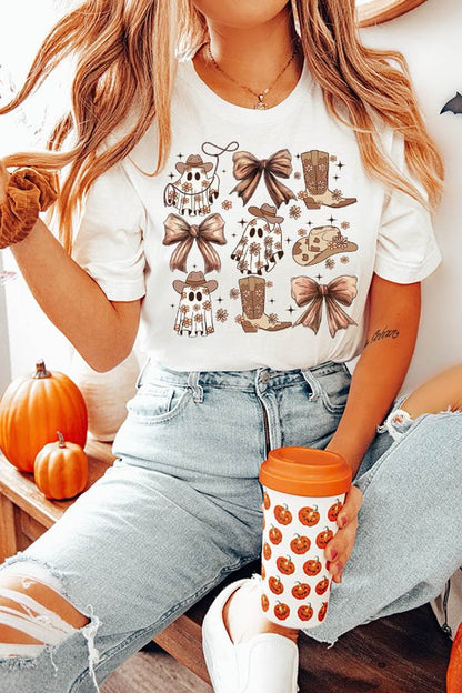 Halloween Cowboy Lasso Ghost Country Tee