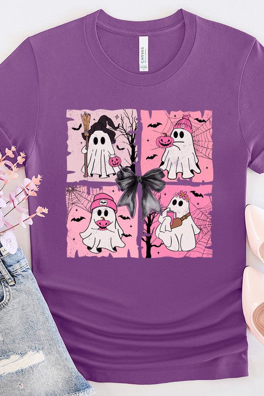 Halloween Pink Ghost Graphic Tee