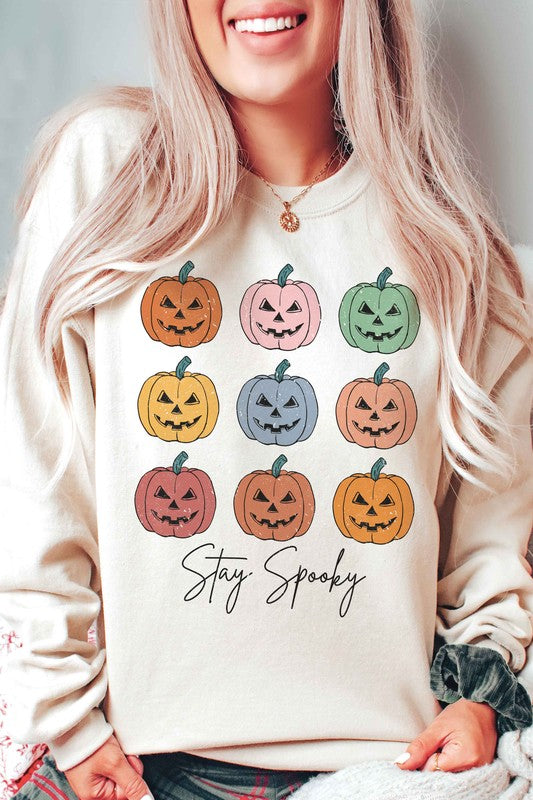 STAY SPOOKY PUMPKINS Graphic Sweatshirt