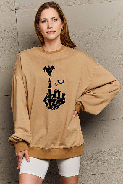 Simply Love Full Size Halloween Element Graphic Sweatshirt