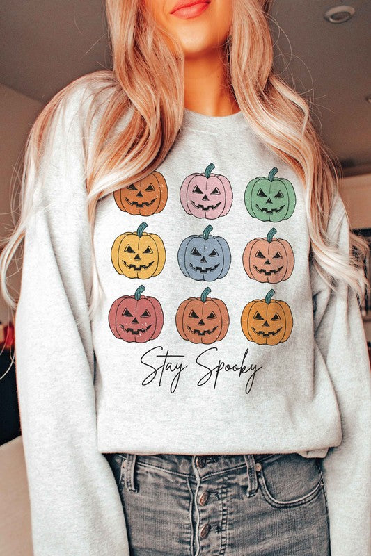 STAY SPOOKY PUMPKINS Graphic Sweatshirt