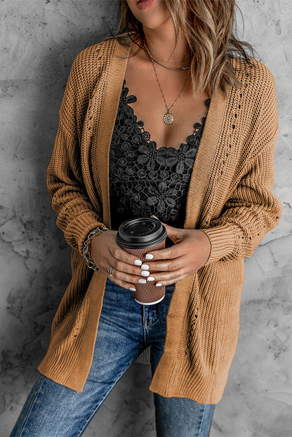 Khaki Long Sleeve Cardigan